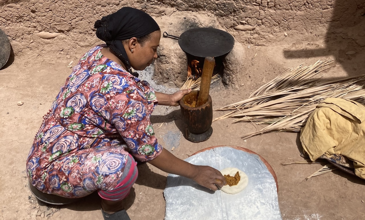 Bread baking with locals